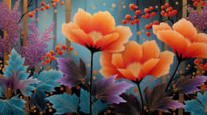 trừu tượng, Nhật Bản, hội họa, hoa, hoa tươi, sống động, nghệ thuật, thiên nhiên, thiết kế, minh họa, truyền thống, hiện đại, tán lá, thực vật, nghệ thuật