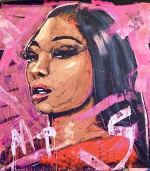 Hình nền tranh vẽ Megan Thee Stallion — Vivo X Fold3 Pro Hình nền
