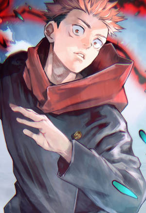 Tranh Vẽ Yuji Itadori Ấn Tượng Điện Thoại Jujutsu Kaisen — Anime Hình nền