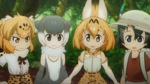 Hình nền trẻ em anime trong trang phục thú
