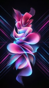 Hình nền gradient neon hình học trừu tượng lấy cảm hứng từ Z Flip 5