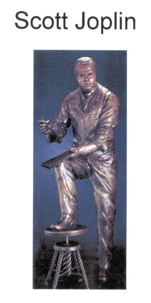 "Tượng đồng Scott Joplin, Vua Ragtime" — 18:9 Hình nền