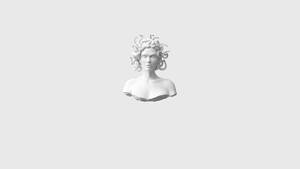 Tượng thần Medusa phong cách tối giản cho máy tính
