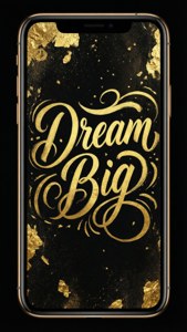 Hình nền iPhone 11 với kiểu chữ mạ vàng