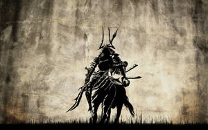 Võ Sĩ Samurai Nhật Bản Trên Lưng Ngựa — Kiếm sĩ Nhật Bản Hình nền