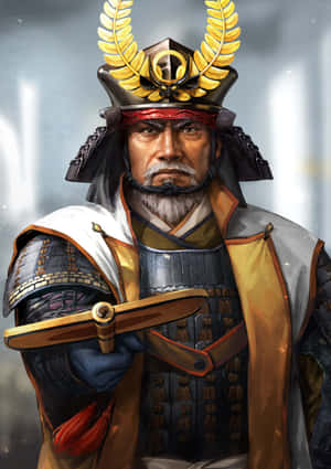 Võ sĩ Tokugawa Shogunate trong giáp truyền thống — iPhone Duo Hình nền
