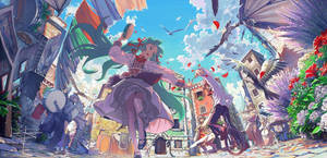 Hình nền Vũ Điệu Lễ Hội Anime — Anime nhảy Hình nền