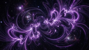 Các fractal phát sáng trong không gian tối tạo nên một khung cảnh đầy mê hoặc. — Ảo giác tối Hình nền