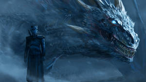 Hình nền Vua Đêm và rồng trong Game of Thrones. — 1600x900 Hình nền