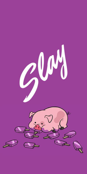 Waddles ăn kem — 18:9 Hình nền