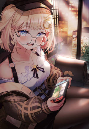 Hình nền Watson Amelia đang chơi game — OnePlus Pad 2 Pro Hình nền