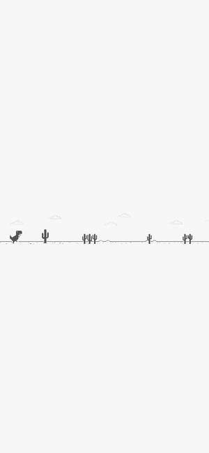 White iPhone No Internet Dinosaur — iPhone 16e Hình nền