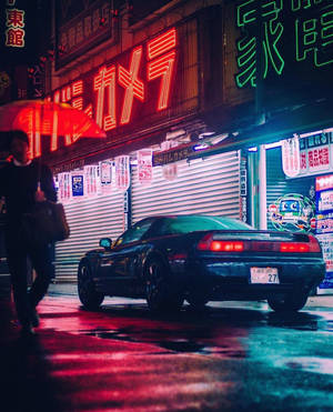 Xe JDM phong cách với đèn đỏ