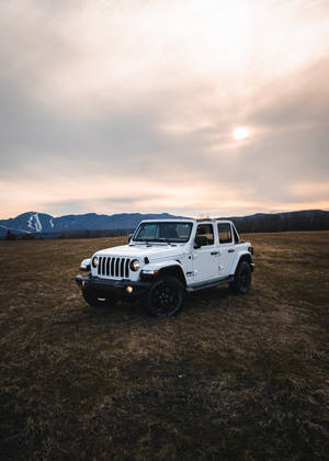 Hình nền Xe Jeep Wrangler trắng tinh — OnePlus Pad Hình nền