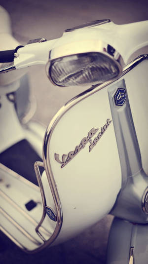 Hình nền Vespa Sprint Trắng Phong Cách Retro