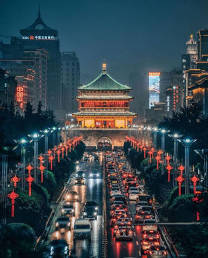 Hình nền Xian Drum Tower — 4:5 Hình nền