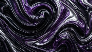 Nghệ thuật chất lỏng trừu tượng tối với các xoáy màu đen, tím và bạc. — Đen aesthetic GIF Hình nền