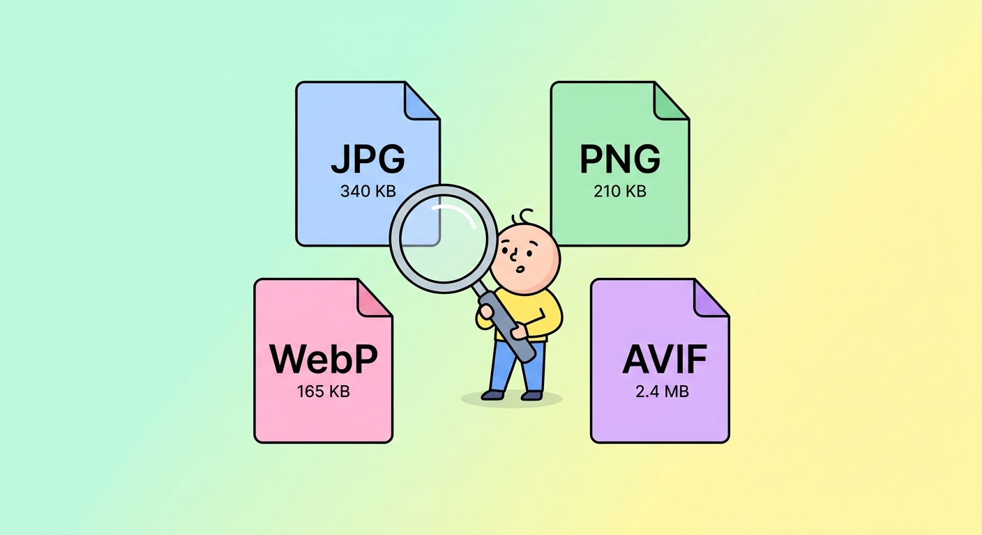 Bảng Tra Cứu Định Dạng Ảnh — JPG vs PNG vs WebP vs AVIF